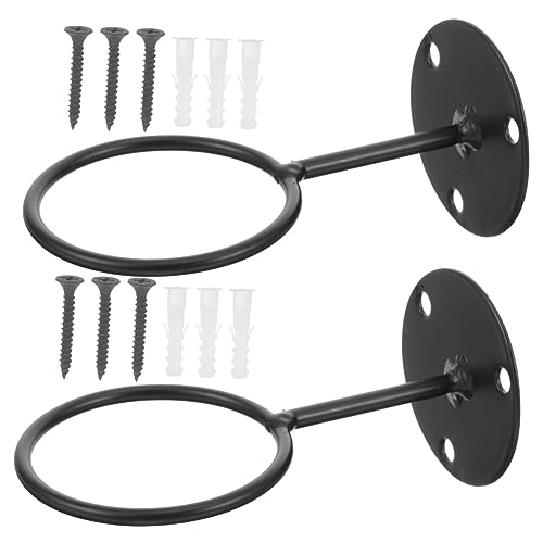 BESPORTBLE 2sets Wall Mount Baseball Storage Rack Holders for Balls Iron Space-Saving Design