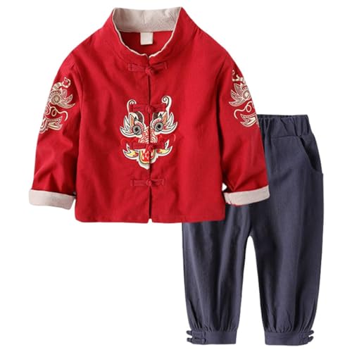 Ensemble style Tang pour enfants finitions soignées et lin de qualité