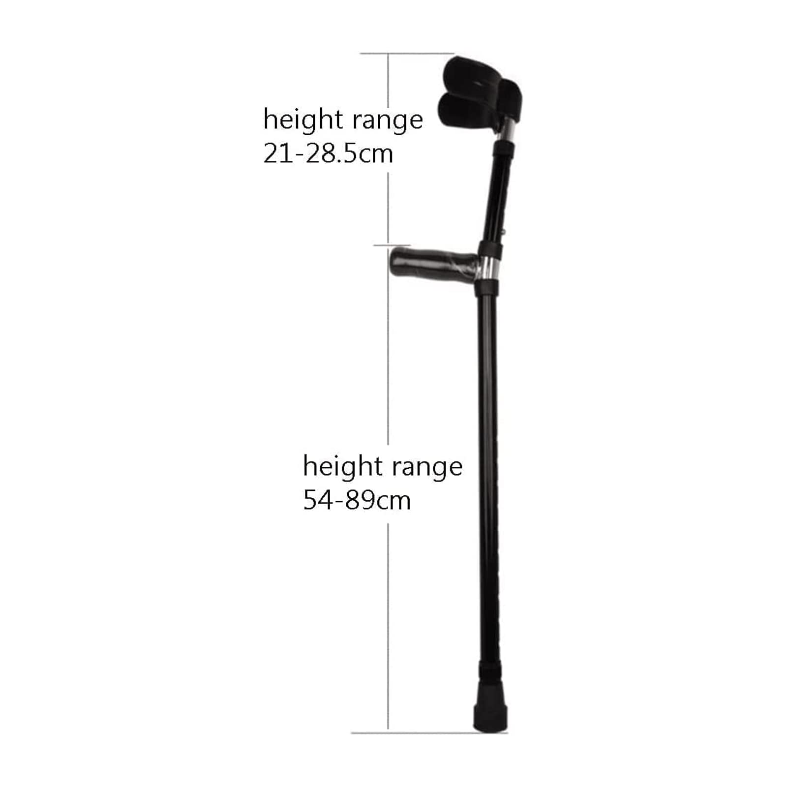 PAASHE Bastones médicos para el antebrazo, muletas Antideslizantes para el Brazo, Bastones para Caminar de diseño ergonómico, adecuados para bastón para Caminar de 140-180cm de Altura