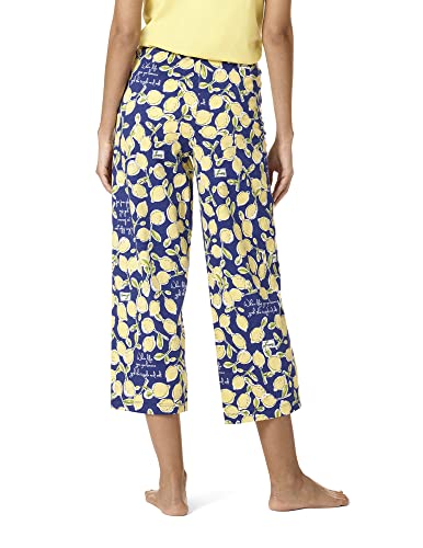 Hue Women's Plus Printed Knit Capri Pajama Sleep Pant, Medieval-Give You Lemons, 3X #TOP1