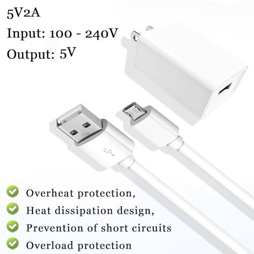 Adaptador de alimentación micro USB 5V constante para cámaras de bebé VTech 4