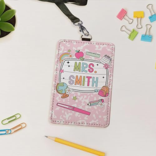 Teacher Badge Holder, Custom Notebook Teacher Lanyards for ID Badges, End of Year Thank You Teachers Appreciation Gifts, Back to School Gifts for Teachers, Custom Classroom Decor Supplies Must Haves - Image 9