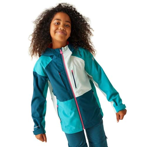 Childrens/Kids Highton V Full Zip Hoodie (11-12 Years) (Moroccan Blue/Tahoe Blue)
