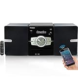 ☛ Sistema de alta fidelidad compacto, use dos altavoces de madera y un mecanismo principal, con perilla grande, pantalla LED retroiluminada blanca de gran tamaño y control remoto para un uso conveniente. Tiene función de memoria para reproductor de CD, 5 modos de ecualización (FLAT/ ROCK /POP/ CLASSIC/ JAZZ) y 3 modos de repetición para CD (sencillo/todo/aleatorio).