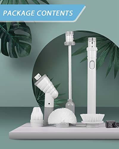 Dimuat Electric Spin Scrubber, Shower Scrubber For Cleaning, Cordless Grout Power Bathroom Cleaner For Cleaning Tile, Floor, Bathtub #TOP5