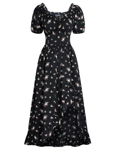 Robe d'été florale et champêtre en coton pour flânerie au jardin