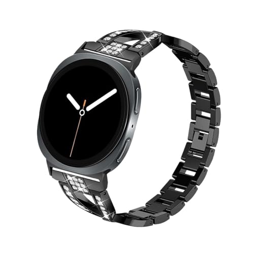 [PLYYQZM] �����p���^���o���h,�ɍ��� Sam su ng Galaxy Watch 8 44mm 40mm �X�e�����X�X�`�[�����X�g�o���h,�ɍ��� Sam su ng 8Classic 46mm �����p�u���X���b�g�ɓK�p(Black,For Ga