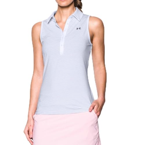Under Armour Women's Zinger Stripe Sleeveless Polo Shirt