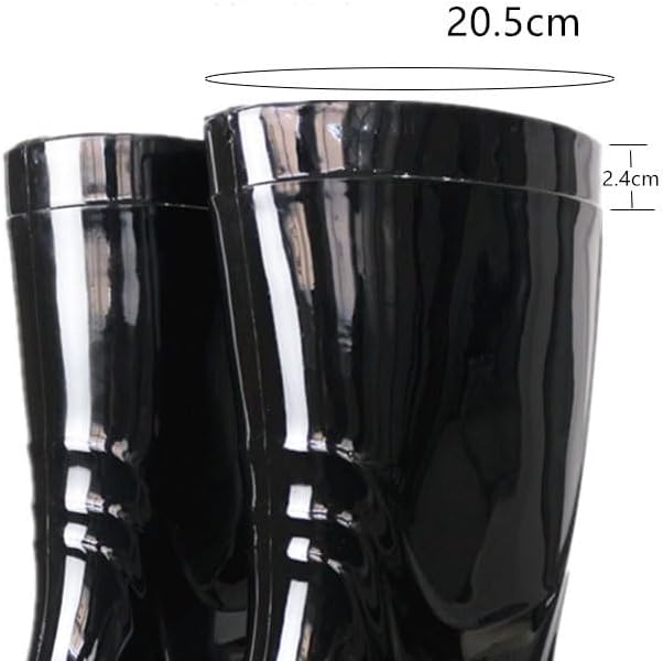 CLSQLXYJZC Lightweight Mid Calf Anti Slip Waterproof Rubber Fishing Rain Boot for Men, Outdoor Garden Work PVC Breathable Rain Boots, for Gardening Farming Camping Fishing and Yard Working