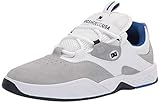 DC mens Kalis Skate Shoe, White/Blue/Grey, 9 US