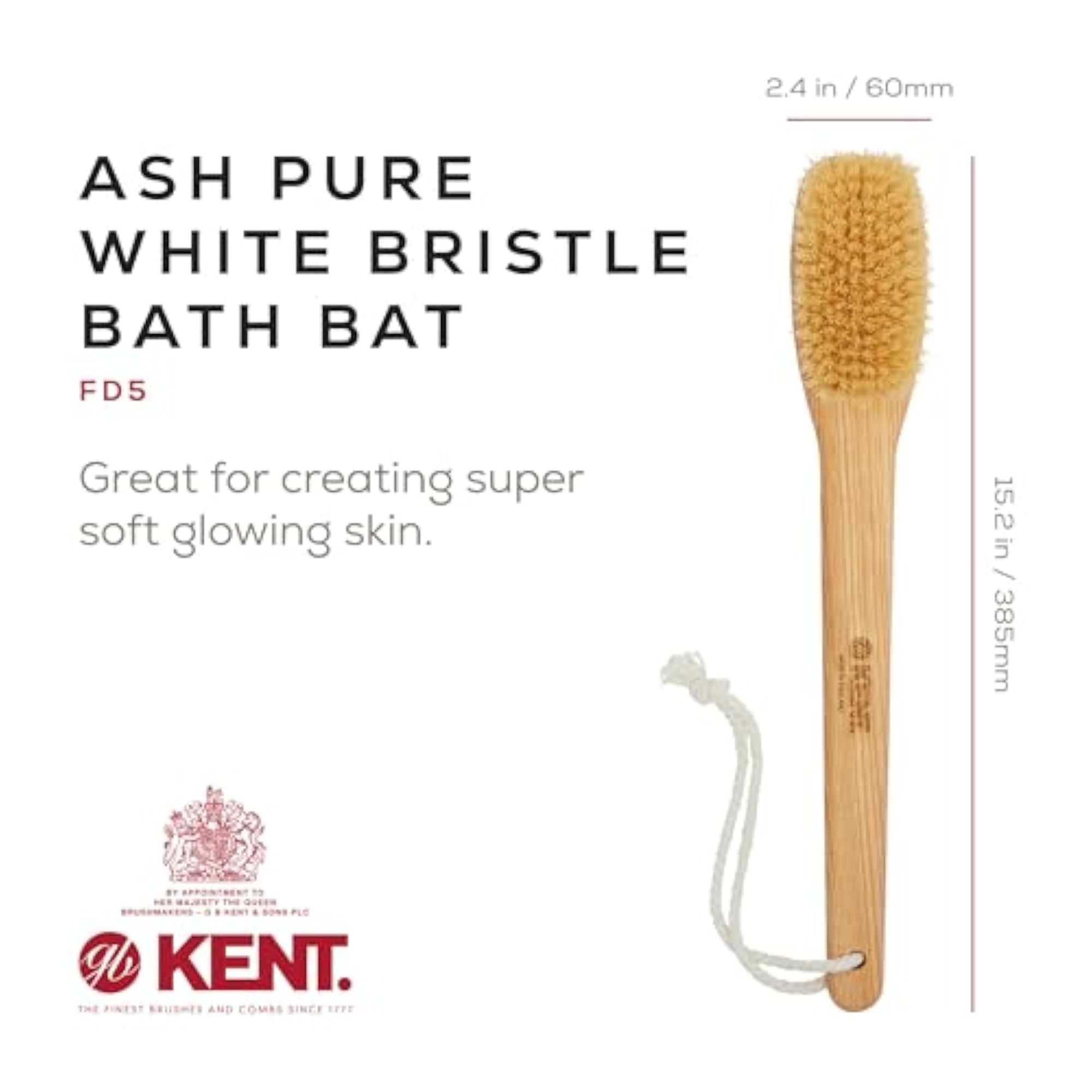 Natural Beechwood Bristle Bath Brush, Eco-Friendly