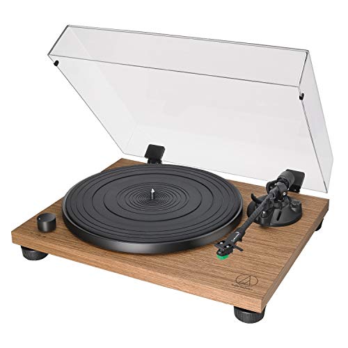 Image of Audio-Technica AT-LPW40WN Fully Manual Belt-Drive Turntable, 2 Speeds, Dynamic Anti-Skate Control, Carbon-Fiber Tonearm Walnut