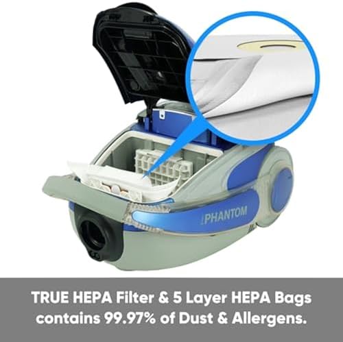 Prolux Phantom Canister Vacuum Cleaner with North American Power Nozzle, Lightweight, Powerful, H12 HEPA Filter Easy Suction Adjustment, Perfect for Quick and Efficient Cleaning - 5