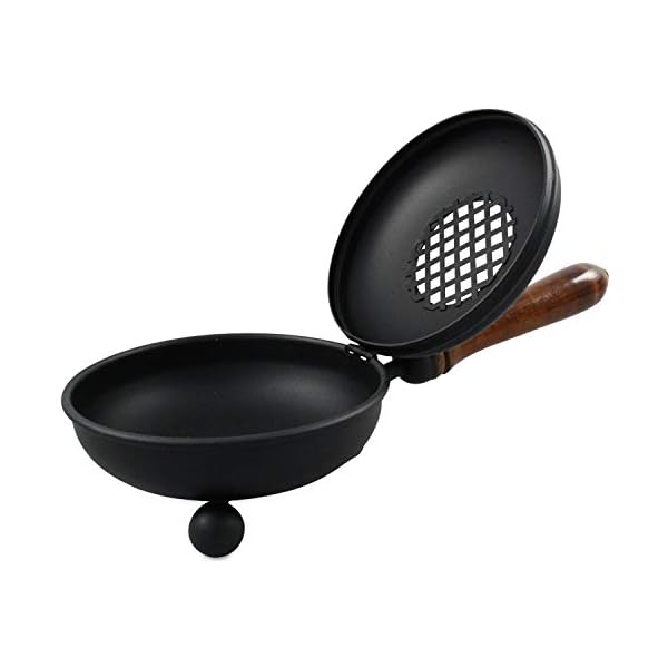 Black iron incense burner with wooden handle and folding lidpremium 472 inch diameter censer for burning incense and herbs on charcoalelegant and durable design for aromatherapy  urban country home decor