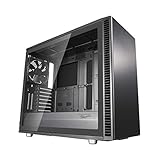 Full-Size-Slots: 7 Fractal Design Define S2 Gunmetal, Tempered Glass, PC Gehäuse (Midi Tower mit Seitenteil aus gehärtetem Glas) Case Modding für (High End) Gaming PC, grau