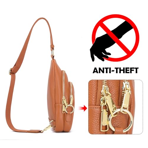 INICAT Small Crossbody Sling Bags Faux Leather Fanny Packs Purses for Women Everyday & Travel(anti theft) by INICAT - Used condition - Image 4