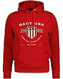Rippenbündchen GANT Banner Shield Hoodie Rot 3XL