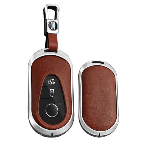Étui de clé de voiture en cuir Mercedes W223 W206 coque de protection 3 boutons