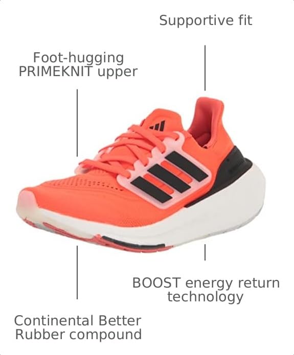 Image of adidas Mens Ultraboost Ultra Boost Light Running Sneakers Shoes - Grey