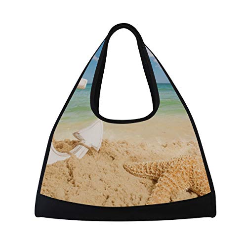 FANTAZIO Sporttasche Sporttasche Strandtasche Anker Sporttasche