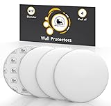 Door Stoppers - Large 3.15' (4 Pack) - Door Stoppers for Wall with Strong Back Adhesive - Quiet and Shock Absorbent Silicone Wall Protectors from Door Knobs - Protects Every Surface - White