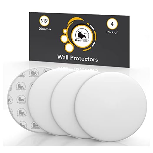 Door Stopper Wall Protector Large 3.15" (4 PCS) - Door Stop with Strong Back Adhesive - Quiet and Shock Absorbent Silicone Wall Protectors from Door Knobs - Protects Every Wall Surface