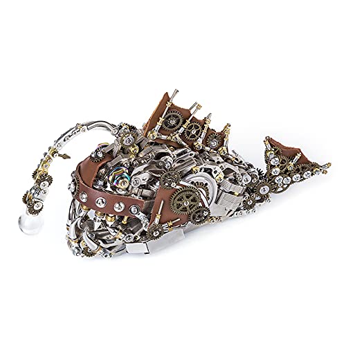 Puzzle 3D metalu, zestaw samodzielnego montażu żabnicy, rozkładana układanka 3D stali nierdzewnej dorosłych, zabawka edukacyjna, ozdoba biurko łamigłówką – 1064 elementy