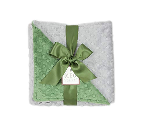 MEG ORIGINAL 9971 Babydecke, Grau / Dunkelsalbeigrün Cover