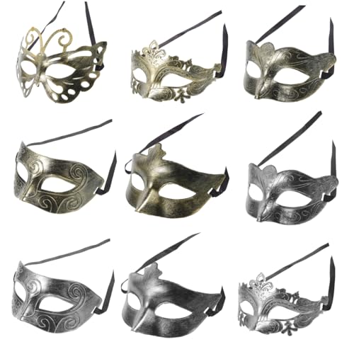 Masques de carnaval vintage Beavorty pour Halloween, mascarade et événements festifs