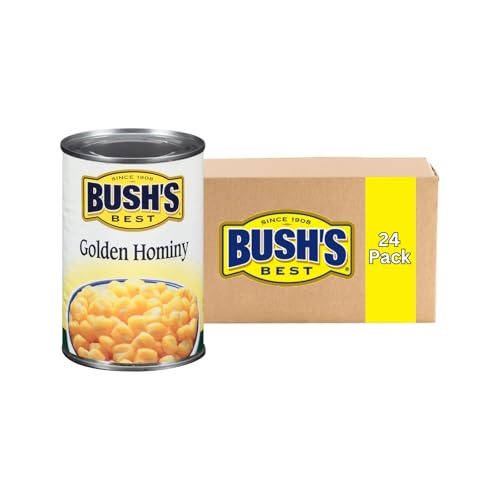 Bush’s Best Golden Hominy, Tender Hominy Corn for Mexican Recipes,