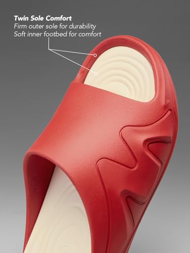 Image of The Souled Store Slides 2.0: Men and Boys Slip On Sliders Streetwear High Density EVA Cushioned EVA Sole Durable Outsole Slip On Construction Lightweight and Arch Support