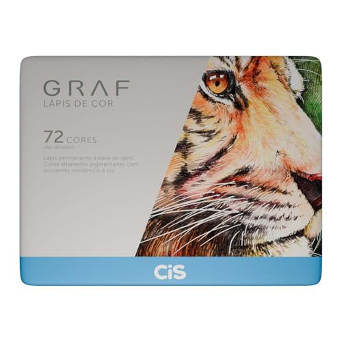 Lápis de Cor GRAF Lápis de Cor, Estojo Lata com 72 cores