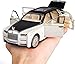 BDTCTK 1/32 Rolls-Royce Phantom Model Car,Zinc Alloy Pull Back Toy car with Sound and Light for Kids Boy Girl Gift (Black)