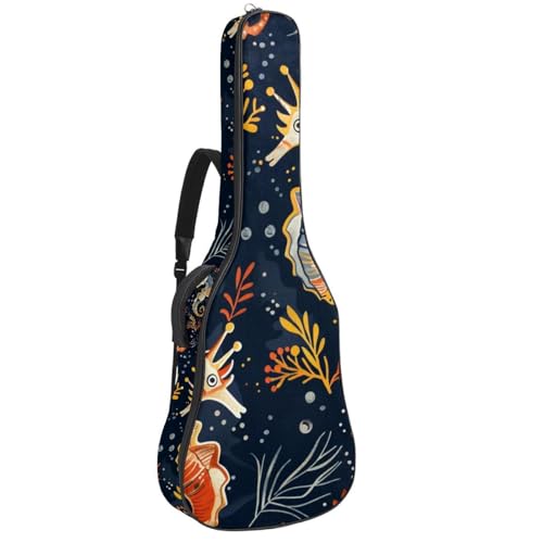Étui guitare acoustique 109 cm Hippocampe | Housse souple Oxford imperméable avec poches