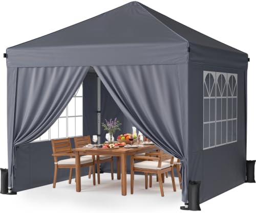 10x10 Pop Up Canopy Tent with 4 Sidewalls, Portable Outdoor Shelter by Vinabilia - Used condition - US$99.73