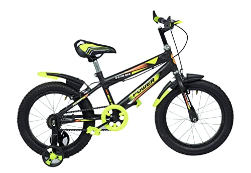 Image of NORMAN JR, Designed in Scandinavia EU Kids Bike Bicycle for Toddlers and Kids 16 Inch Fully Adjustable with Back Seat & Support for Boys and Girls Cycle for 5 to 8 Years, Leaf Green