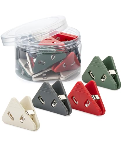 Mr. Pen- Corner Paper Clips, 20Pack, 4 Colors, Triangular File Corner Clip