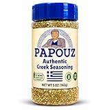 Papouz Greek Seasoning All-Purpose Mediterranean Seasoning & Rub - Spice Mix for Chicken, Potatoes, Beef, Lamb, Pork, Fish, Gyros, Souvlaki, Pizza & Salads-No MSG, 5 oz