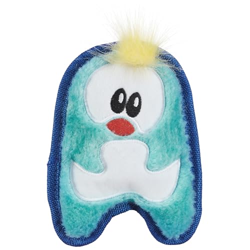 Outward Hound Durablez Minis Stuffing-Free Squeaky Plush Dog Toy for Puppies & Small Dogs - Interactive, Soft Yet Tough, No Mess, Jumbo Squeaker, Long-Lasting Play, Penguin