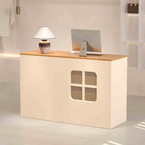 Comptoir de réception moderne et poste de travail avec tiroirs pour bureau et salon