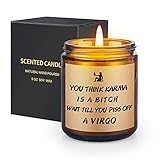 Funny Birthday Gifts for Women Men, Unique Virgo Candle Bday Gifts for Her Best Friends Woman Mom Sister Girlfriend 30th 40th 50th 60th, Fun Present Friendship Ideas