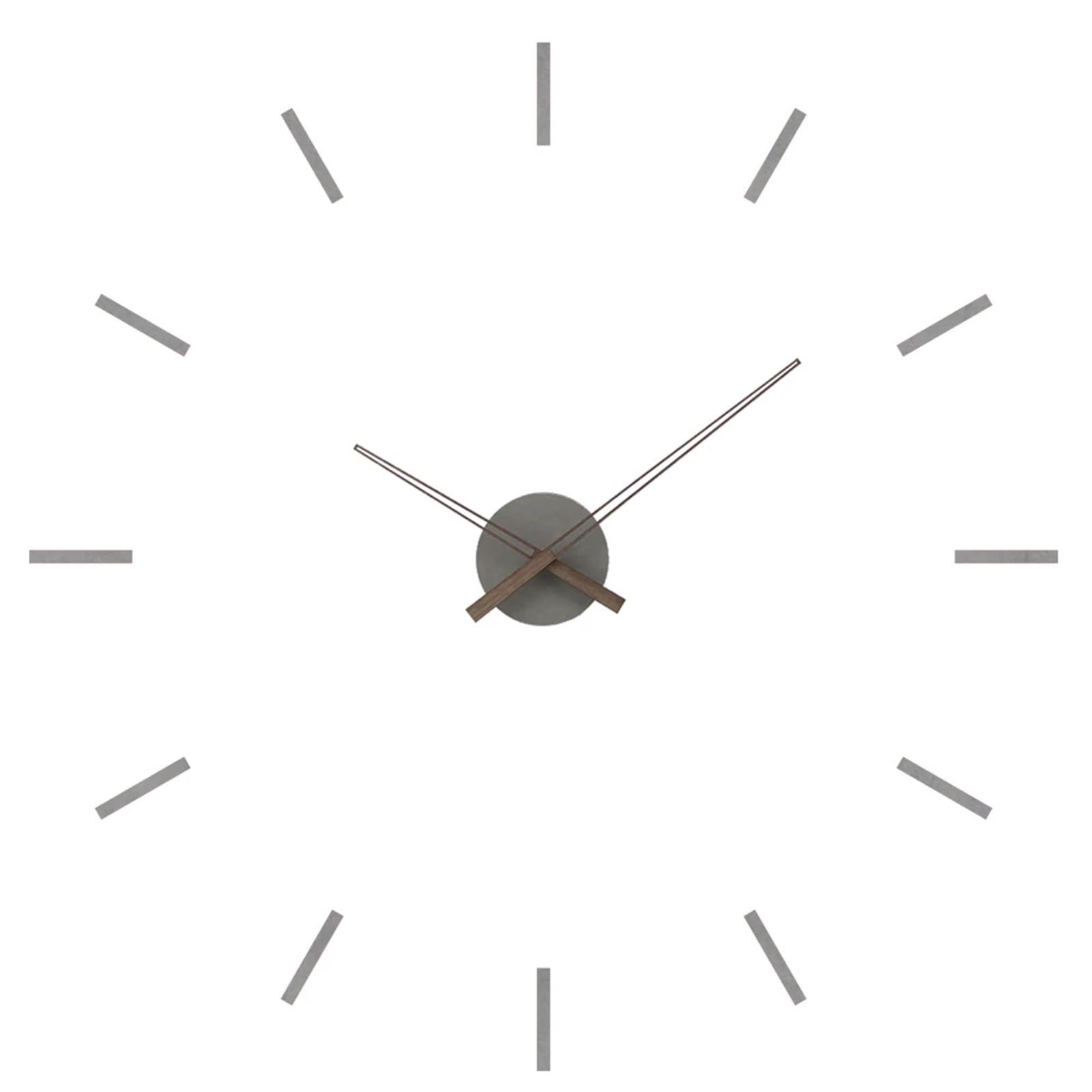 VFDVSWZSA Stylish wall clock, 3D DIY Wall Stickers Watches Hone Decoration Brief Quiet Clock(Grey)