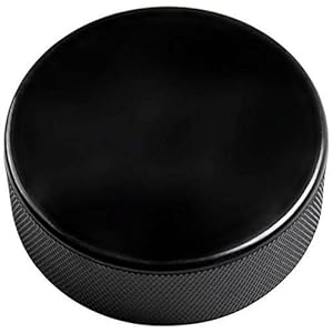 Crown Sporting Goods Ice Hockey Pucks, Regulation Size – Vulcanized Rubber Hockey Puck with Grippy, Textured Walls – Ice Hockey Training Equipment, 3″ Diameter, 1″ Thick, 166g – 1 ct