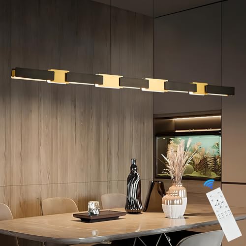 CaraLuxe Modern LED Linear Pendant Light 52in Chandelier Lighting Dimmable by CaraLuxe - Used condition - US$118.19