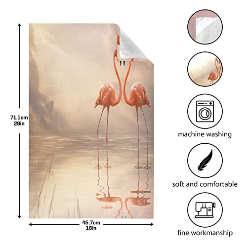 Kigai Pink Flamingos Kitchen Towels 18X28 Inch Ultra Soft Absorbent Quick Drying Kitchen Dish Towels Washable Cleaning Cloths Hand Towels Tea And Bar Towels, 1 Pack #TOP2