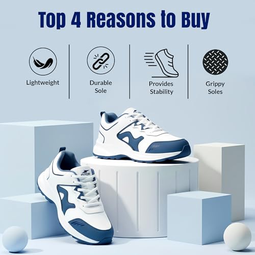 Image of BRUTON Air Force-628 Men's Casual Sneakers | Stylish Lightweight Lace-Up Shoes for Men | Comfortable Footwear | Trendy Sneakers