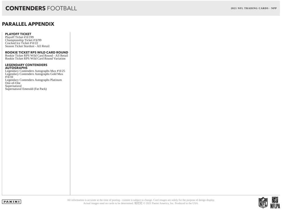 2021 Panini Contenders Football 6-Pack Blaster Box