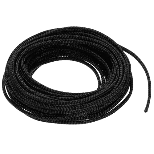 uxcell PET Expandable Sleeving 25ft 1/8" Black Cable Management Sleeve Cord Organizer for Wrap Protect Cable