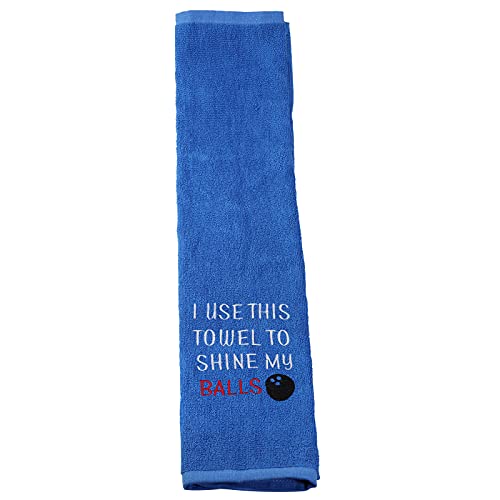 Jxgzso Bowling Towel I Use This Towel To Shine My Balls Embroidered Sports Teem Hand Towel Gift (Use This Towel T) #TOP2