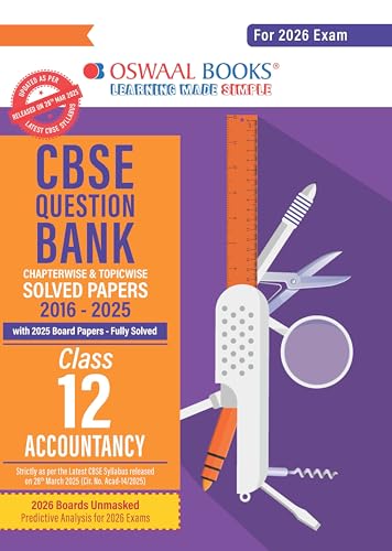 Oswaal CBSE Question Bank Accountancy For Class 12 | Based On Lat...